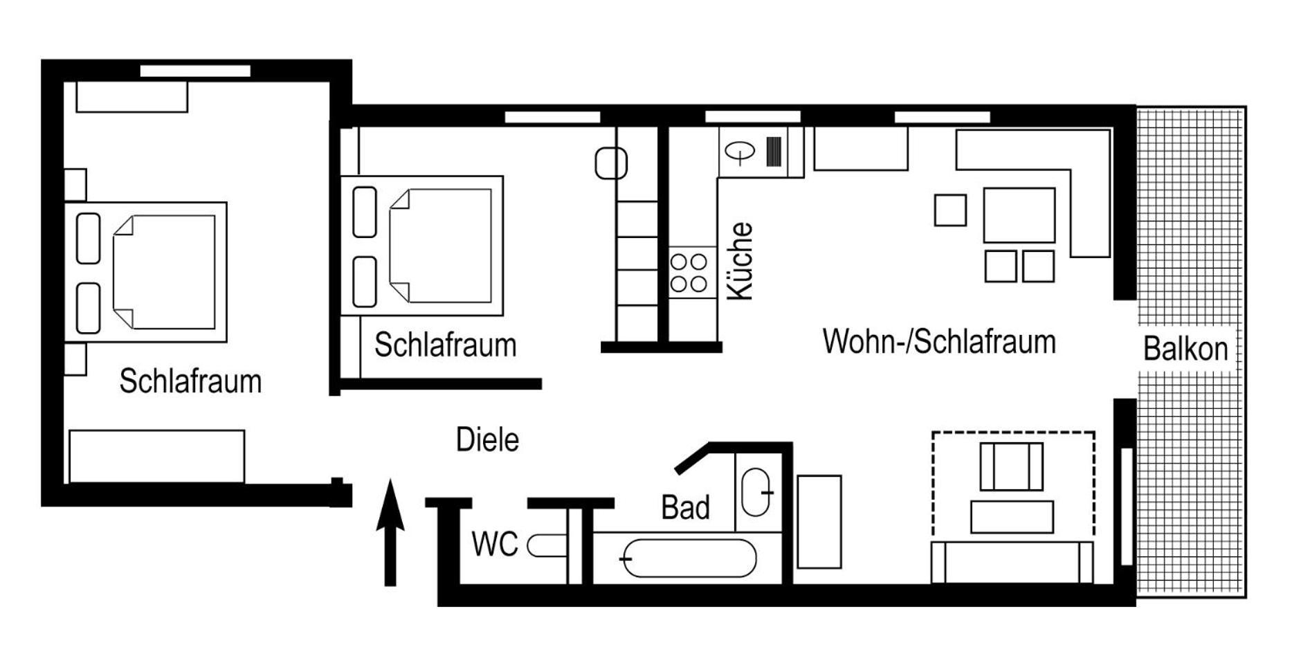 Appartements Oswaldeck Bad Kleinkirchheim Værelse billede